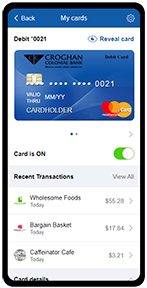 Mobile Banking Card Management 